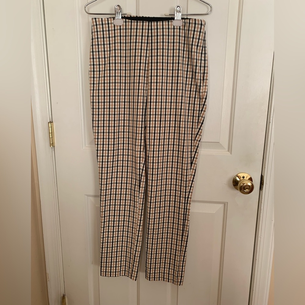 a new day Women's Plaid Pants in Beige and Black